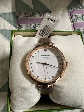 kate spade Rose Gold Tone Watch with White Dial